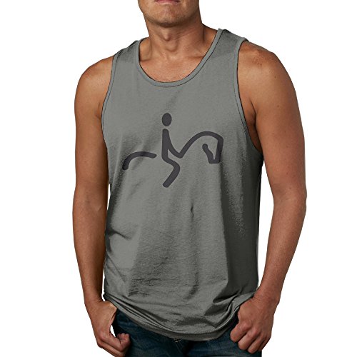 PTCY SportsIcon Equestrian Black Men's Custom Vest Funny L DeepHeather