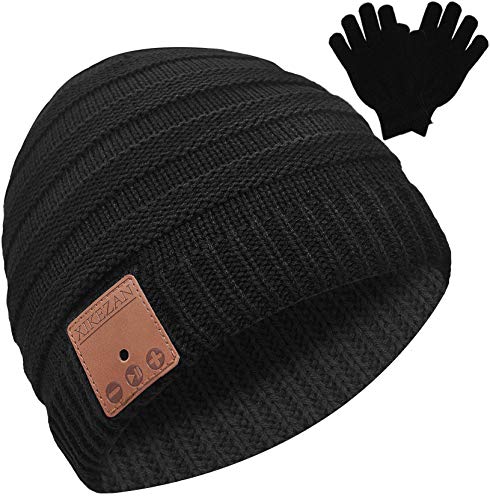 Bluetooth Hat Beanie,Novelty Headwear Christmas Stocking Stuffers Gifts for Men Women Him Her Teen Boy Teen Girl Teenage Black