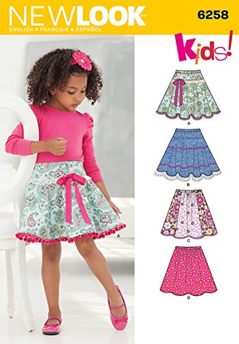 Simplicity Creative Patterns New Look 6258 Child's and Girls' Circle Skirts, A (3-4-5-6-7-8-10-12)