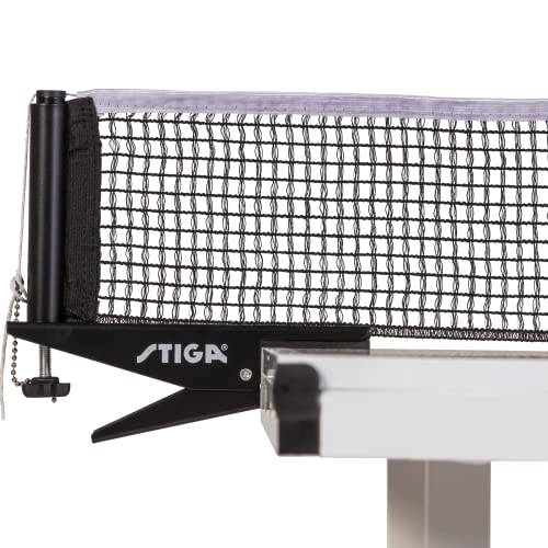 STIGA Premium Clipper 72' Regulation Table Tennis Net and Post Sets - Easy Set Up and Spring Activated Clip ping pong net set