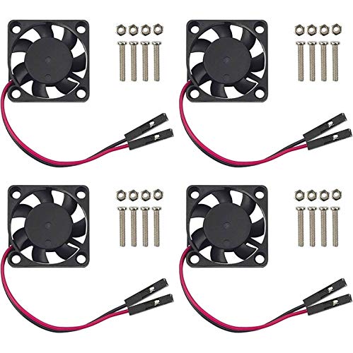 Easycargo 30mm Fan 5V 3.3V DC Quiet Fan for Raspberry Pi 5 4 3B+ 3007 (4-Sets)