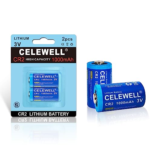 CELEWELL CR2 2Pcs 3V 1000mAh Lithium Battery【10-Year Warranty】