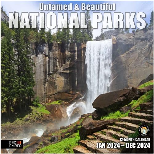 RED EMBER Untamed & Beautiful National Parks 2024 Hangable Monthly Wall Calendar | 12' x 24' Open | Thick & Sturdy Paper | Giftable | Explore our Protected Lands
