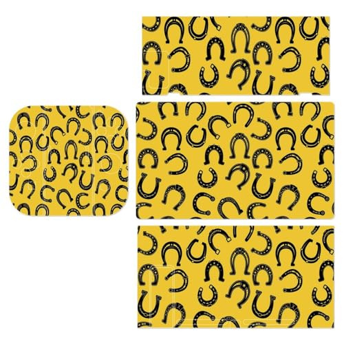 Horse Shoes Pattern Cute Skin Decal Sticker Cover for Switch Console and Switch Lite Full Set Protector