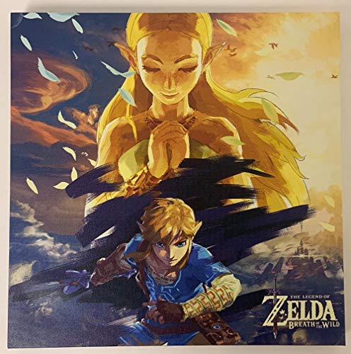 The Legend of Zelda Breath of The Wild 12x12 inch Canvas Print Poster Wall Art Decor - Link and Zelda
