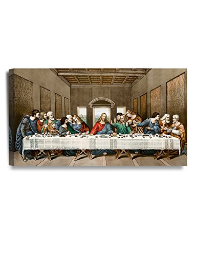 DECORARTS -The Last Supper, Leonardo da Vinci Classic Art Reproductions. Giclee Canvas Prints Wall Art for Home Decor 32x18x1.5