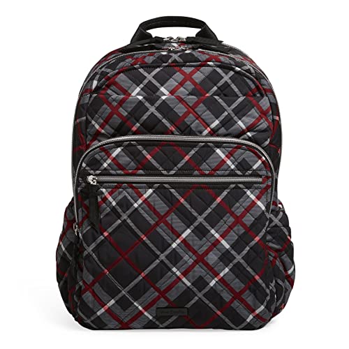 Vera Bradley Women's Performance Twill XL Campus Backpack, Paris Plaid, One Size