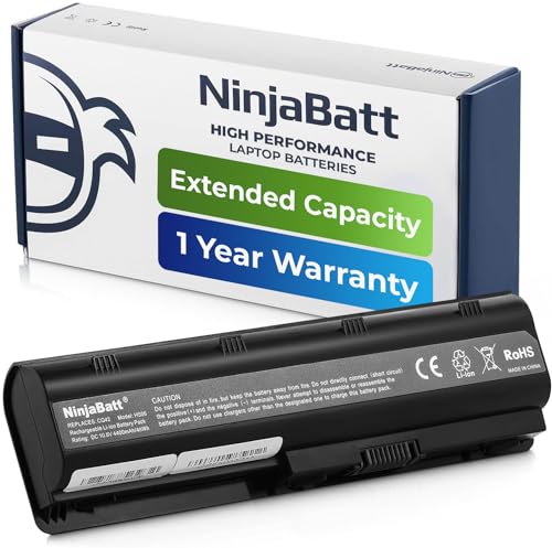 NinjaBatt Battery for HP 593553-001 636631-001 MU06 MU09 593554-001, HP Pavilion dm4 g4 g6 g7 DV3-4000 DV5-2000 DV6-3000 DV7-6000, HP Compaq Presario CQ42 CQ56 CQ57 CQ62 - High Performance