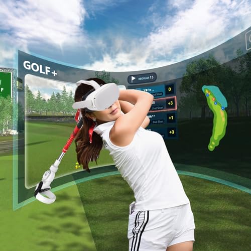 Giguelove VR Golf Club for Oculus Quest 2 Accessories, Golf Club Attachment Compatible with Oculus Quest 2 for Golf+, Walkabout Mini Golf, Golf5eclub