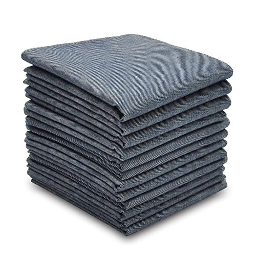 Selected Hanky 100% Cotton Men's Handkerchiefs/Hankies Solid Mid Gray Pack of 12