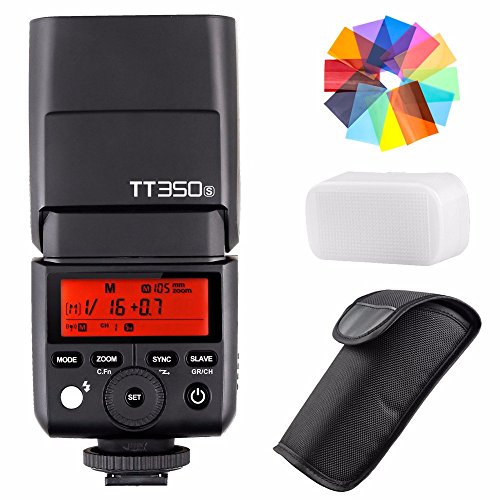Godox TT350S Flash for Sony Camera 2.4G HSS 1/8000s TTL Wireless Compact Speedlite Flash for Sony A7III A7IV A7R A7S A7 A7-II A7-III A7R-II A7R-III A6400 A6300 A6000 Mirrorless DSLR w/Color Filter