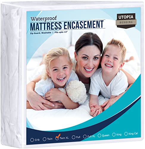 Utopia Bedding Zippered Mattress Encasement Twin XL - 100% Waterproof and Bed Bug Proof Mattress Protector - Absorbent, Six-Sided Mattress Cover