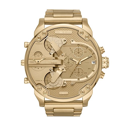 Diesel Men's Mr Daddy 2.0 Quartz Stainless Steel Chronograph Watch, Color: Gold-Tone (Model: DZ7399)