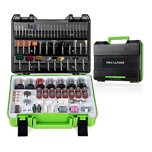 PHALANX Rotary Tool Accessory Kit, 420 Pcs Accessories Kit, 1/8'(3.2mm) Diameter Shanks, Universal Fitment All Rotary Tool for Easy Cutting, Sanding, Grinding, Sharpening, Engraving, Carving- PRA420…