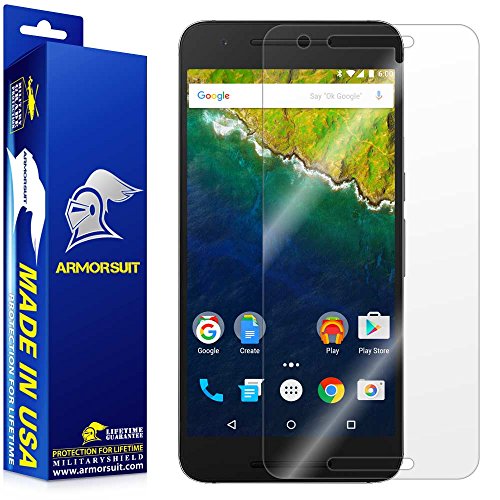 Armor Suit MilitaryShield Screen Protector For Nexus 6P - [Max Coverage] Anti-Bubble HD Clear Film