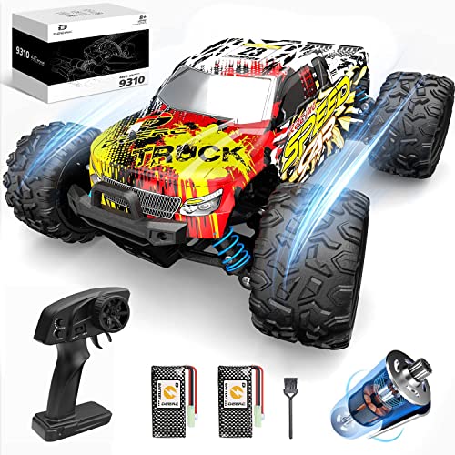 DEERC RC Cars 9310 High Speed Remote Control Car for Adults Kids 30+MPH, 1:16 Scales 4WD Off Road RC Monster Truck,Fast 2.4GHz All Terrains Toy Trucks Gifts for Boys,2 Batteries for 40Min Play
