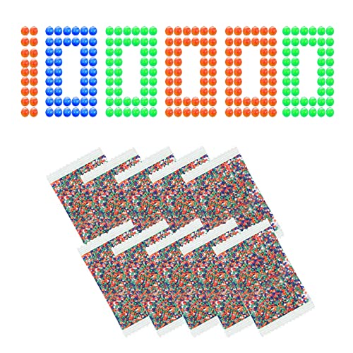Gel Water Blaster Ammo Splat Gun Refill(7-8 mm,10 Packs,10000 Pieces Per Pack), Gel 7.5mm Blasters Bullets, Mix Colour, for Ages 14+