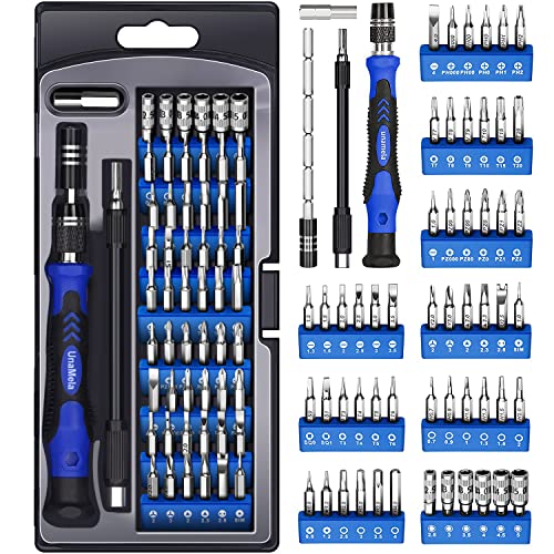 Precision Screwdriver Set, 61 in 1 Computer Repair Tool Kit with 56 Bits, Professional Electronics Screwdriver Kit Compatible for Laptop, PC, Camera, iPhone, Tablet, Xbox, PS4 Controller (Blue)