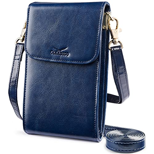 Classico Small Crossbody Phone Purse for Women - Crossbody Bag Wallet for Phone, Cards, Accessories (Medium, Navy Blue)