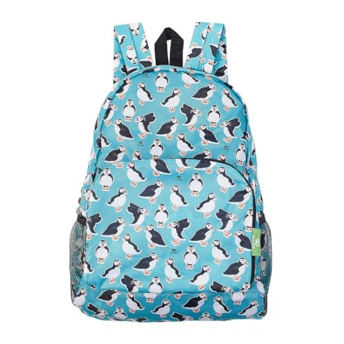 ECO CHIC Lightweight Foldable Backpack (Puffin Teal)