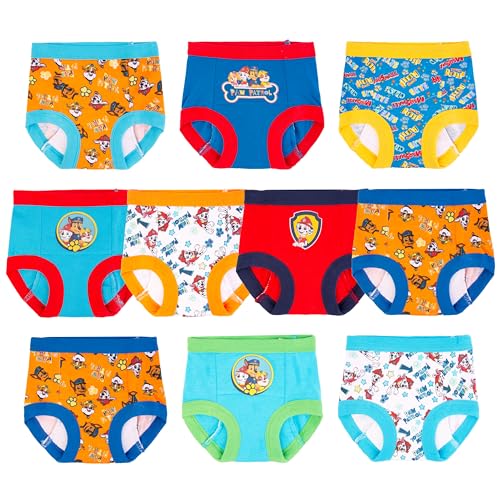 Paw Patrol Boys Toddler Potty Training Pant and Starter Kit with Stickers and Tracking Chart in Sizes 18M, 2T, 3T, 4T, 10-Pack Training Pant, 4T
