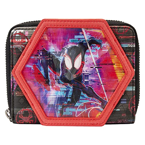 Loungefly Marvel Across the Spider-Verse Lenticular Faux Leather Zip Wallet