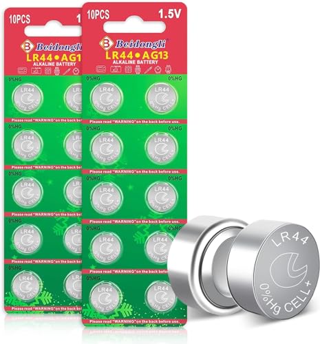 Beidongli LR44 Batteries AG13 357 high Capacity 1.5V Button Coin Cell Battery (20pack)