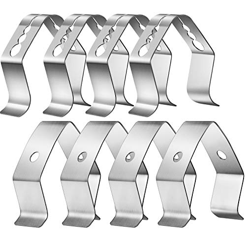 8 Pieces 2 Styles Probe Holder Clip Meat Grill Temp Probe Clip Barbecue Universal A Style Design Probe Holder, Single and Three Hole for Ambient Thermometer Temperature Readings Grill Ovens
