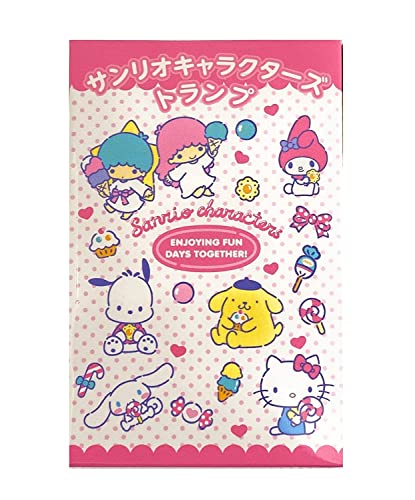 Sanrio Characters Playing Card Hello Kitty, Little Twin Stars, My Melody, Cinnamoroll, Pompompurin, Pochacco 3.5in x 2.4in x 0.7in with Paper case