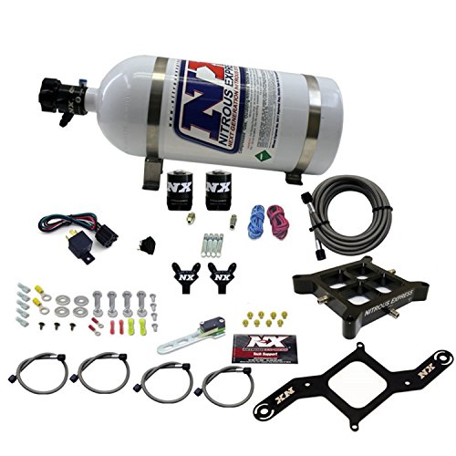 Nitrous Express - 4150 Billet Crossbar Stage 6 Nitrous Kit (50-300HP) w/10lb Bottle (60042-10)