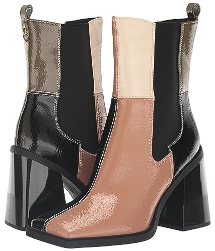 Circus NY by Sam Edelman Women's Lauren Fashion Boot, Dark Moss/Black/Vanilla Bean, 8