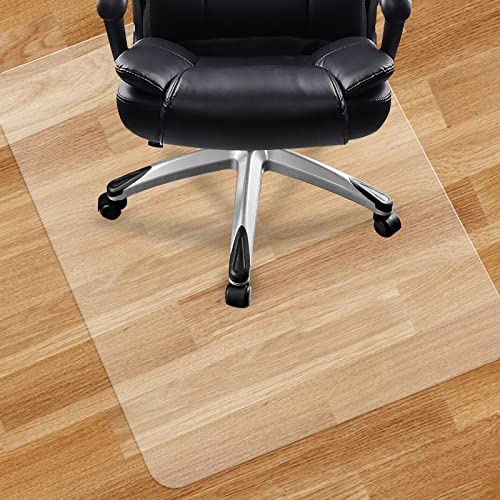 Clear Chair Mat for Hardwood Floor - 36'x48' Heavy Duty Desk Chair Mats for Office Chair - Transparent Computer Floor Mat Office Home Floor Protection Mat for Wood/Tile