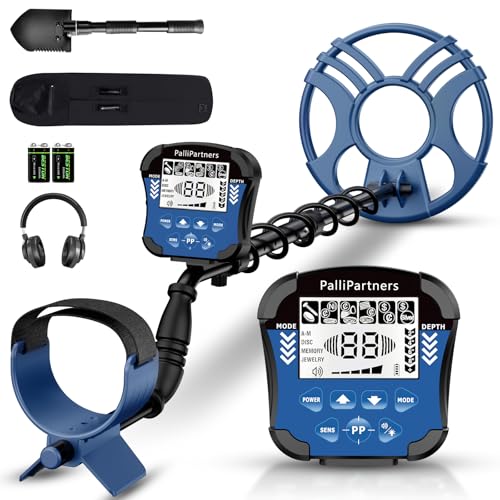 Metal Detector for Adults Waterproof-Professional Higher Accuracy Gold Detector with LCD Display,5 Mode,Advanced DSP Chip 12' Coil Metal Detectors(970-Blue)