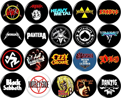 Heavy Metal 20 NEW 1' inch (25mm) button pin badge