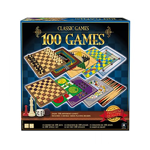 Merchant Ambassador: Classic Games, Enjoy 100 Different Games, Includes 5 Double-Sided Playing Boards, Fun for Children and Adults, For Ages 3 and up