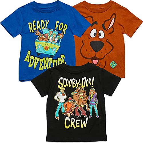 Scooby-Doo Little Boys 3 Pack Pullover Graphic T-Shirts MulticoloRed 6