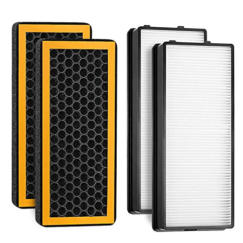 LINNIW Replacement Filter Pack Compatible with HoMedics PetPlus at-PETODR Filter and TotalClean at-OFL Filter for AT-PET01, AT-PET02, AR-45, 4 Pack