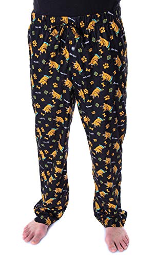 Scooby Doo Men's Ruh-Roh! Scooby Character Adult Sleep Lounge Pajama Pants (X-Large)