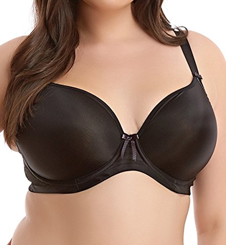 Elomi Women's Plus Size Bijou Underwire Banded Molded Bra, Black,38E,UK