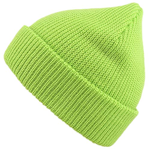 MaxNova Slouchy Beanie Hats Winter Knitted Caps Soft Warm Ski Hat (Lime Green)