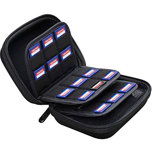 Large Capacity 33 Slots Storage Case Holder for SD Memory Cards, Switch Game Cartridges, PS Vita Game Plus 12 Micro SD Card Holders, Pouch for Card Reader