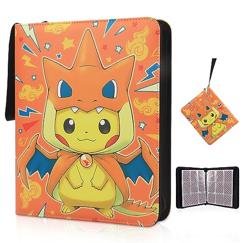 Card Binder 900 Pockets, Trading Card Binder 9-Pockets Card Binder Holder Card Storage Album Card Collection Binder with 50 Removable Sleeves and Zipper for Kids Organized