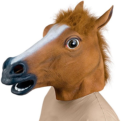 Ace Martial Arts Supply Halloween Mask- Horse, Brown