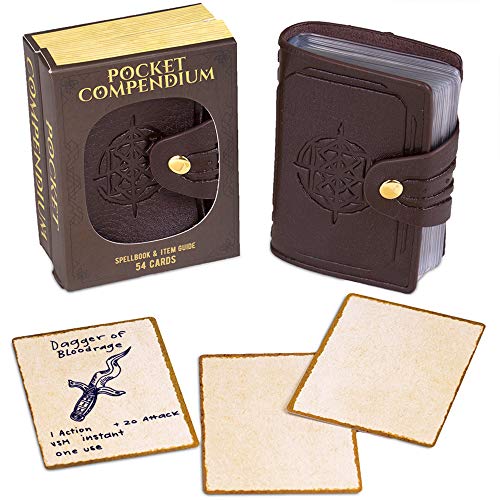 Stratagem Pocket Compendium Spellbook Holder| 26 Pages per Book & 54 Playing Cards| Tabletop RPG Fantasy Game|Tome of Recollection,multicolor