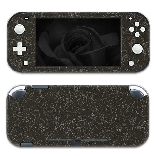 BelugaDesign Rose Switch Skin | Pastel Sticker Wrap Vinyl Decal | Flower Valentine Cute Compatible with Nintendo Switch (Switch Lite, Black)