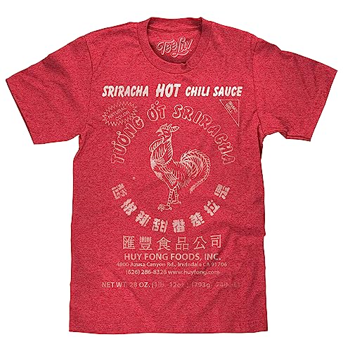 Sriracha Hot Chili Sauce Logo Red Soft Touch Tee-x-large Red Heather