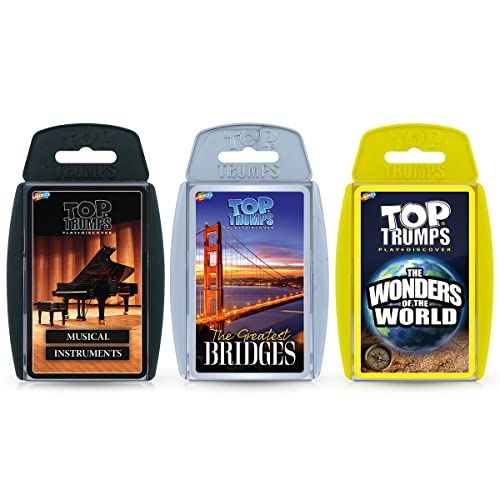 Top Trumps Bridges, Beats and Beaches Bundle Card Game English Edition | Educational Card Game Fun for The Whole Family