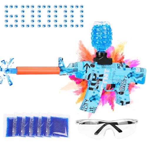 Gel Ball Blaster Gun, Automatic Toy Guns Gel Gun, Stocking Stuffers for Kids Teens Boy Toys Adults (Blue)