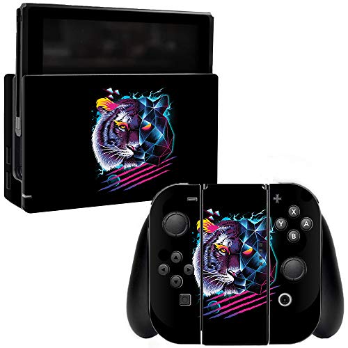 MightySkins Skin Compatible with Nintendo Switch - Tight Tiger | Protective, Durable, and Unique Vinyl Decal wrap Cover | Easy to Apply, Remove, and Change Styles | Made in The USA