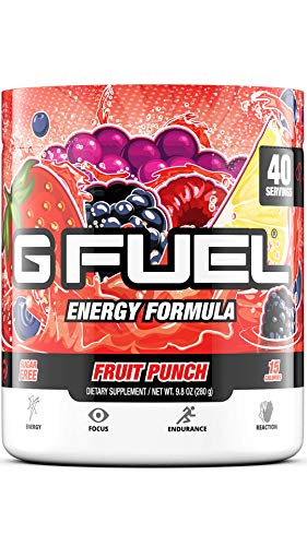 G Fuel Fruit Punch Tub (40 Servings) Elite Energy and Endurance Formula, 9.8 oz(280g)